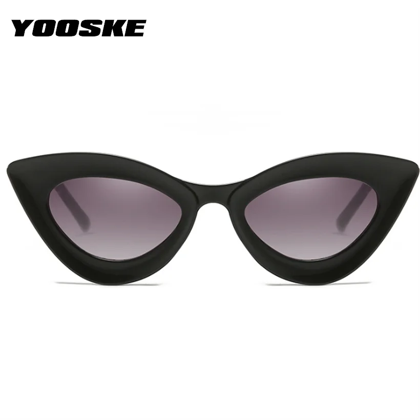 YOOSKE, кошачий глаз, солнцезащитные очки для женщин,, фирменный дизайн, высокое качество, трендовые солнцезащитные очки, Ретро стиль, черные очки, женские оттенки, UV400