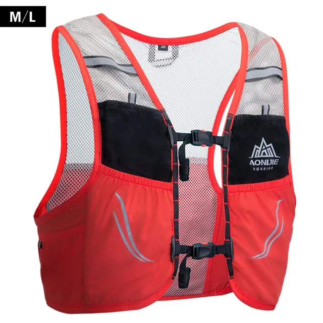 Orange ML Aonijie Trail беговой жилет рюкзак 2.5L ультра беговой жилет-рюкзак против обезвоживания марафона спортивный рюкзак сумка 500 мл мягкая фляжка - Цвет: Orange ML