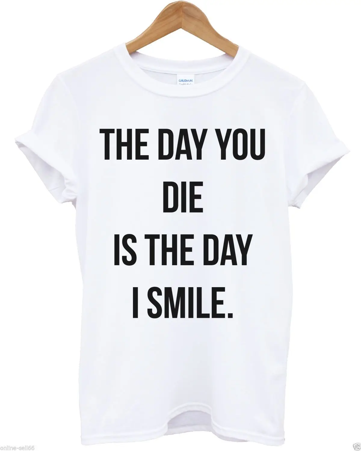 The Day You Die Is I Smile футболка Забавный хипстер эмо Хатер Swag|Мужские футболки| |