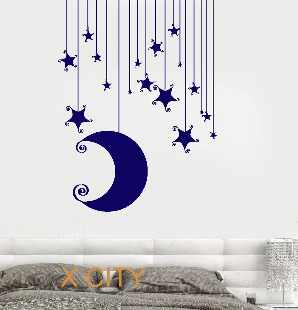 The Moon Star Good Night для детей наклейки детской спальни настенные Стикеры съемная
