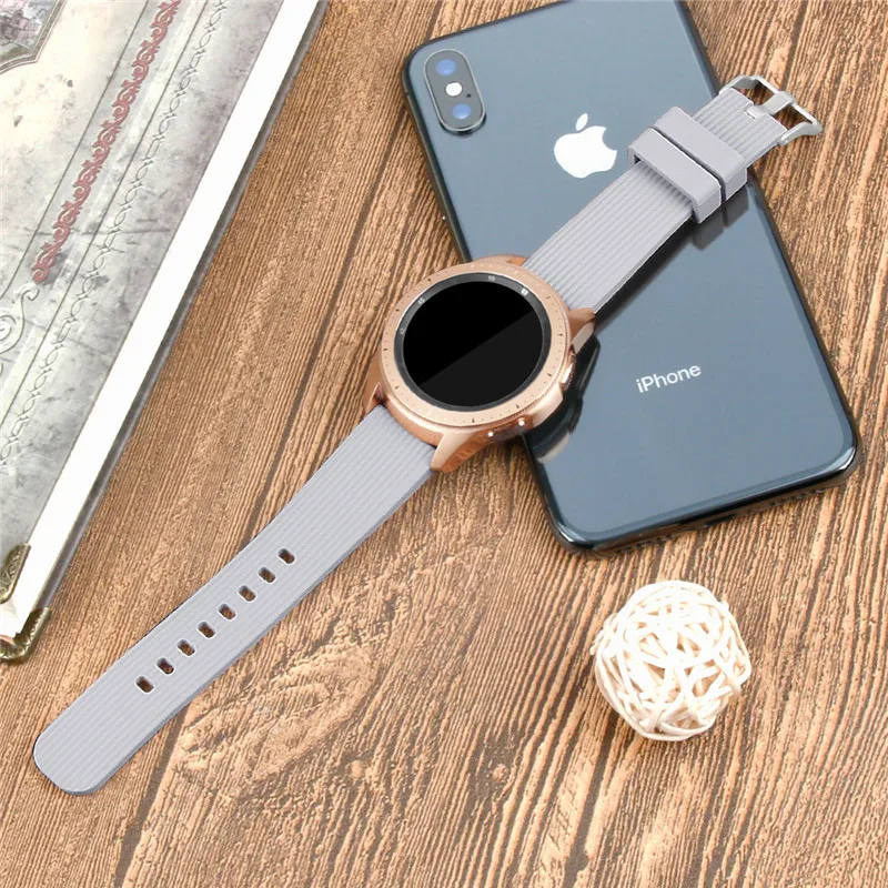 22 мм силиконовый ремешок для samsung Galaxy Watch 46 мм оригинальные силиконовые полосы замена спортивный браслет ремешок Oct30