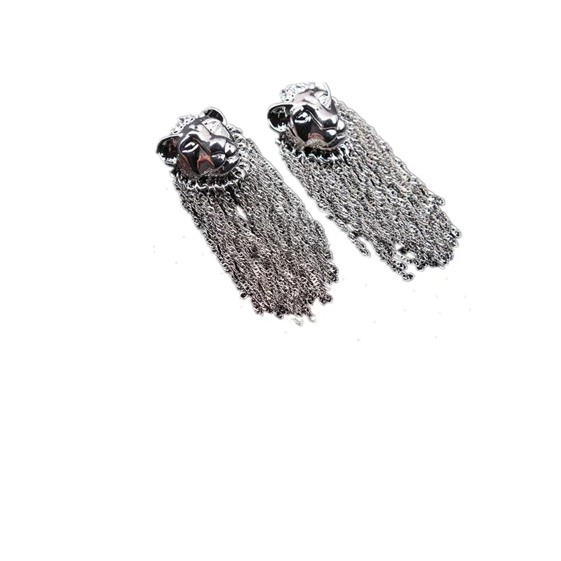 Модная геометрическая цепочка с кисточкой в виде льва|earrings fashion|fashion earringsearrings earring