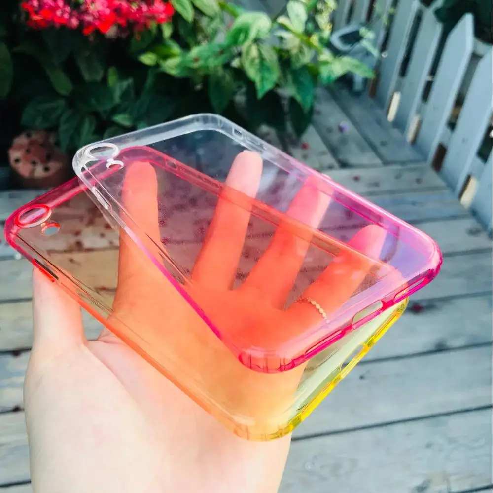 Цветные Чехлы для Apple IPhone X XS MAX 6 6S 7 8 Plus XR Прозрачный Мягкий противоударный чехол