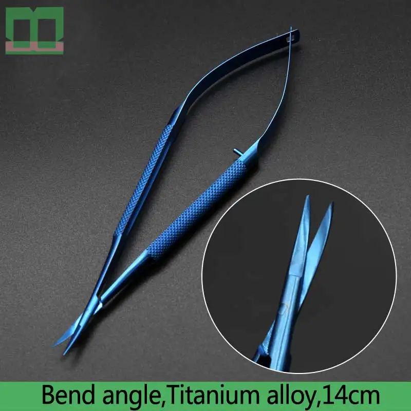 Microsurgical ножницы titanium сплав ножницы для роговицы двойного века хирургический инструмент хирургические ножницы 12,5/14/15/16/18 см - Цвет: Черно-красный