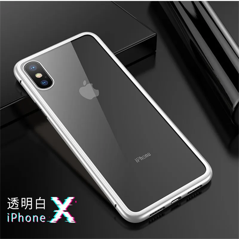 Mzxtby 360 магнитный адсорбционный чехол для iPhone X 8 Plus 7 XS Max + задняя крышка из