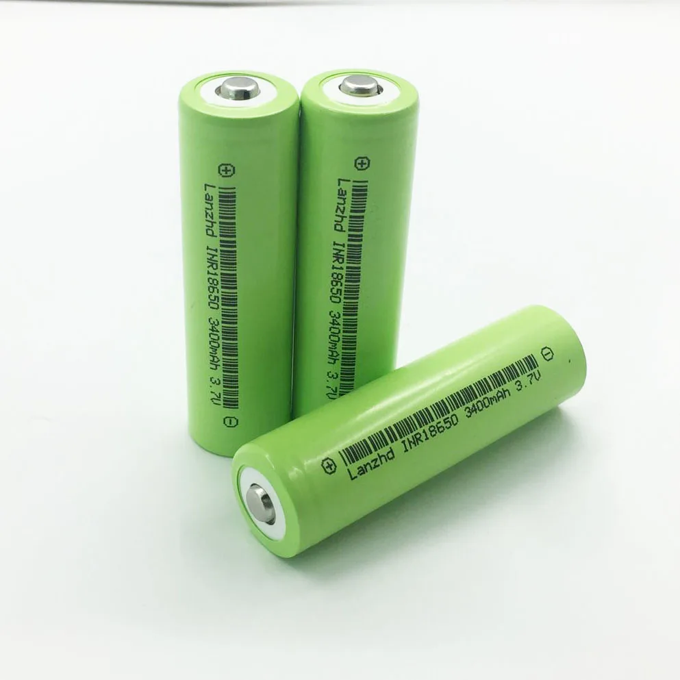 8 шт. 18650 батарея литий ионная 3 7 v 3400mah литиевая аккумуляторная INR18650 с острым для