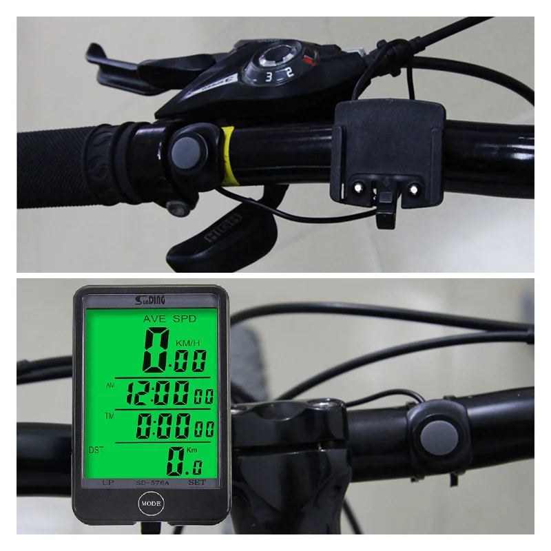 Велосипедный компьютер MTB Многофункциональный светящийся большой экран