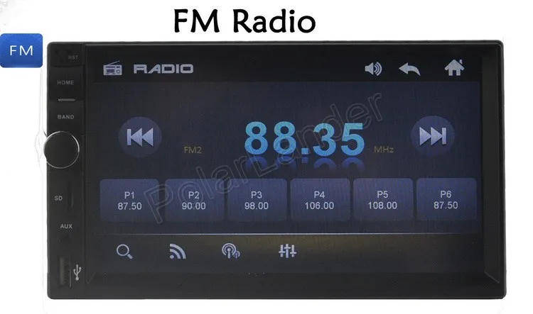 7 &quot7-дюймовый 2 Din HD Автомобильный Радио MP5 MP4 Плеер Bluetooth USB/TF В Тире FM Вход Aux USB TF