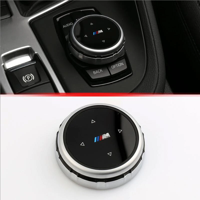 IDrive Автомобильный мультимедийный кнопки крышка м эмблема наклейки для BMW X1 X3 X5 X6
