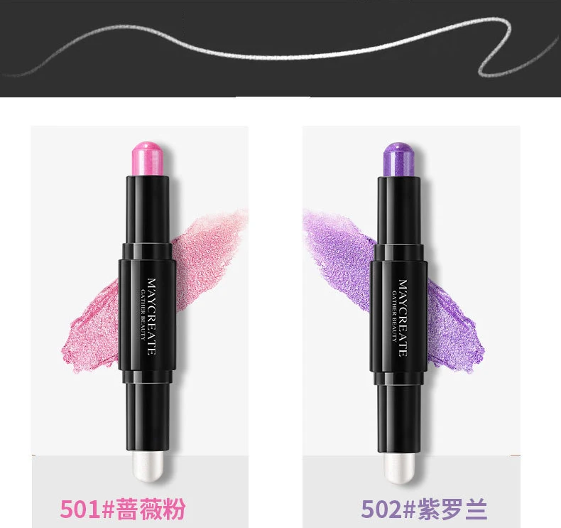 Брендовые Двухсторонние Тени для век пигментированные цветные долговечные