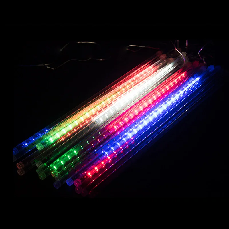 Горячая 8 трубок метеоритный эффект светящиеся палочки светодиодный свет струны