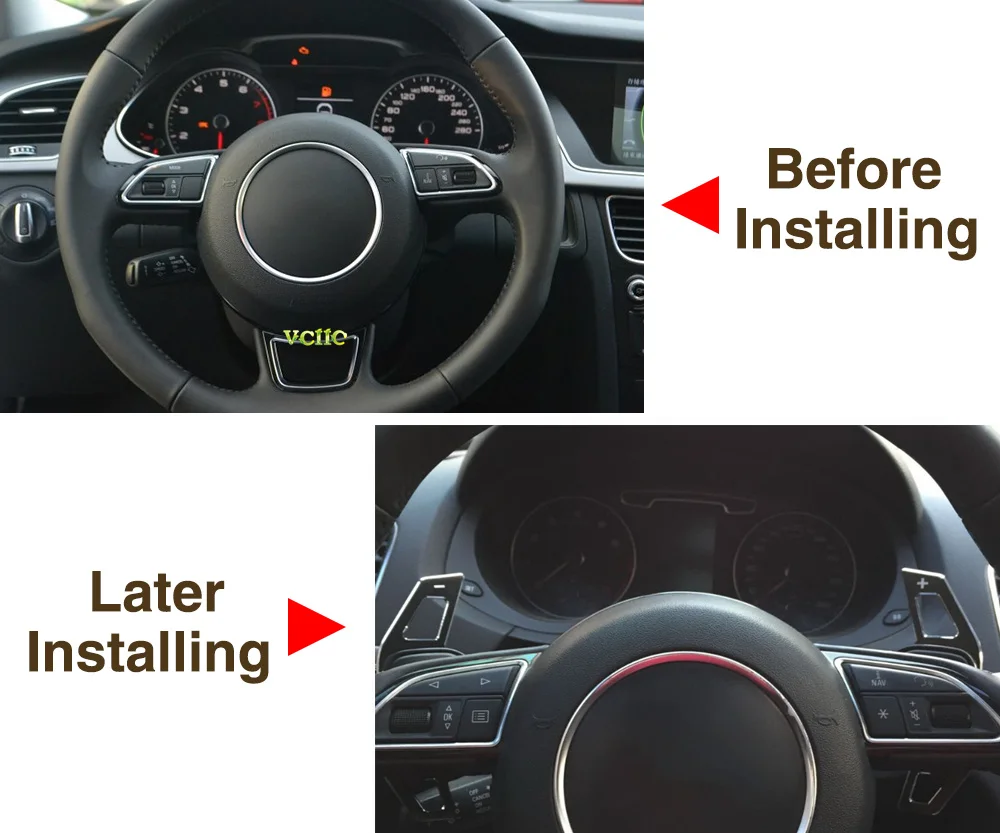 Автомобильное рулевое колесо DSG Paddle Extension Shifters Shift наклейка украшение для Audi A3 S3 A4