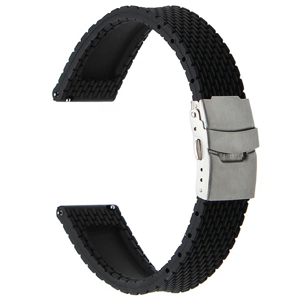 Black S 24 мм Quick Release силиконовой резины ремешок для часов+ инструмент для sony Smartwatch 2 SW2 Suunto дорожные часы наручные ремешок браслет - Цвет ремешка: Black S