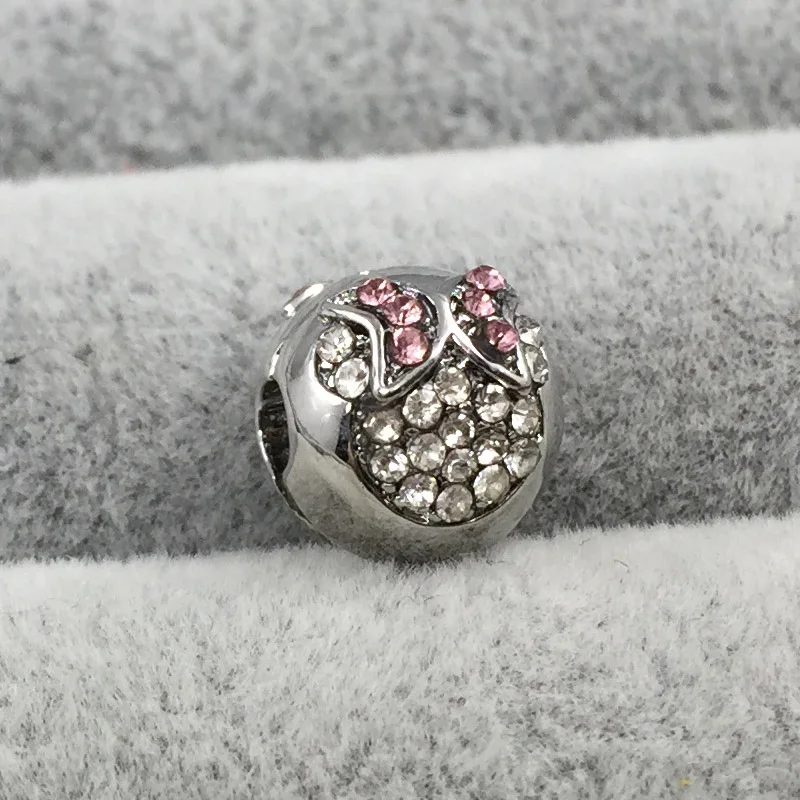 4 шт./лот Minne с кристальным зажимом ожерелье застежкой из европейских бусин