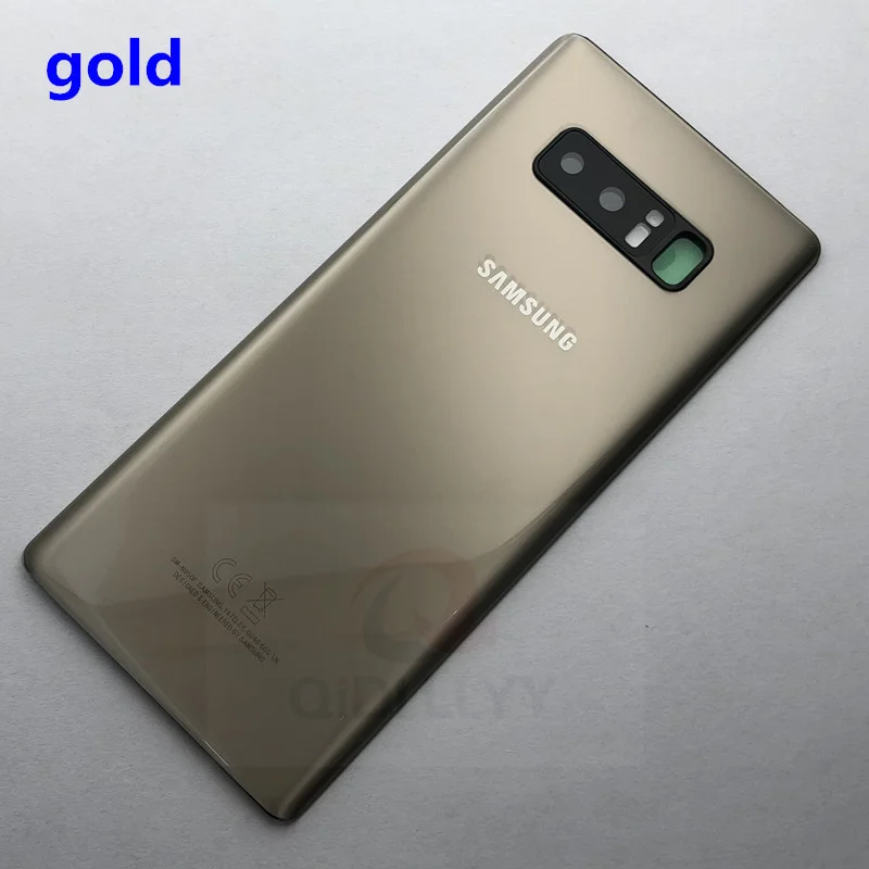 Для SAMSUNG Galaxy Note 8 N950 N950F N9500 Задняя стеклянная крышка для батареи задняя дверь чехол для корпуса для SAMSUNG Note 8 Задняя стеклянная крышка
