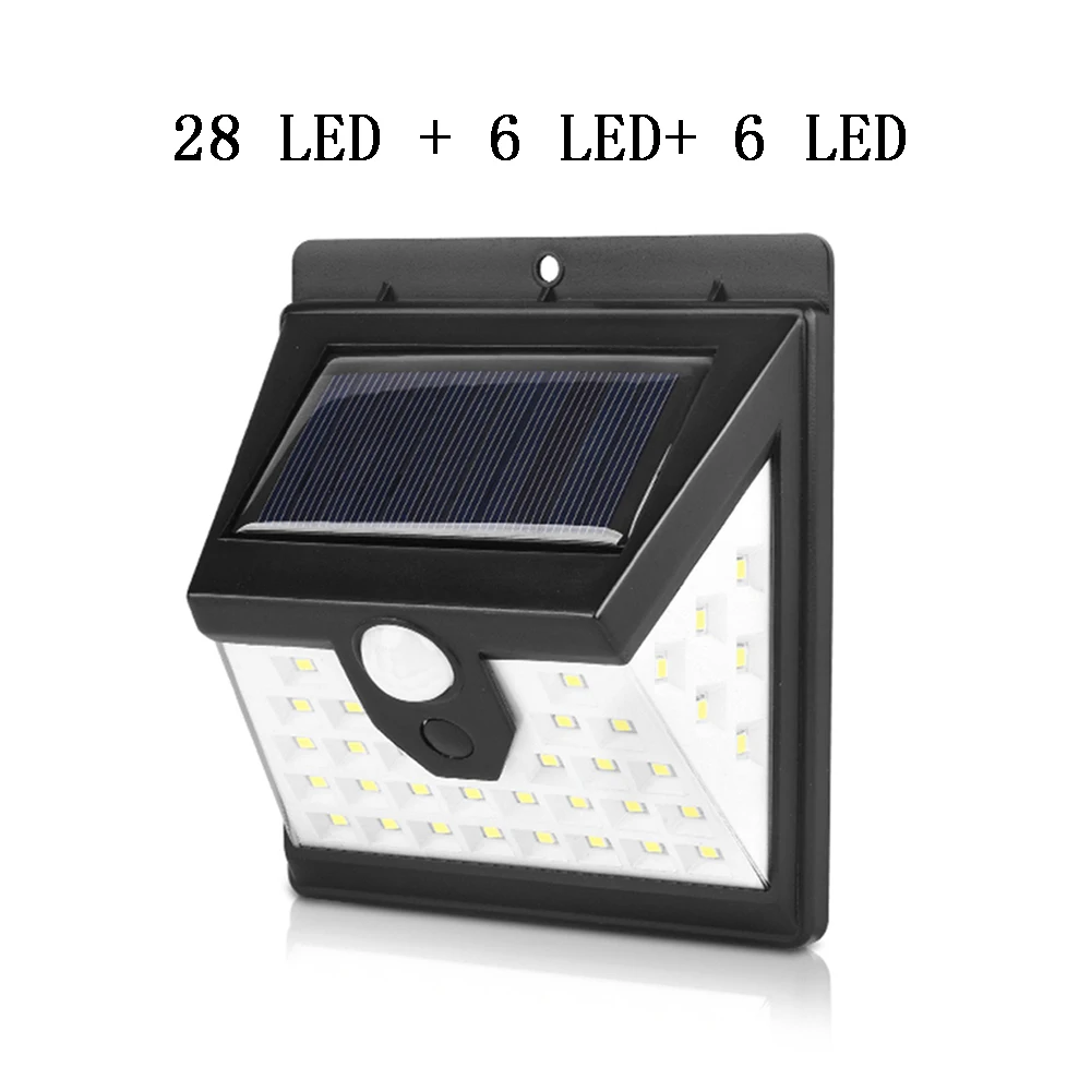 40LED Солнечный силовой светильник 3 режима датчик человеческого тела 4 шт.