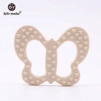 lets make food grade silicone butterfly teether diy accessories dummy clip rattles pendant nursing necklace charms baby teether