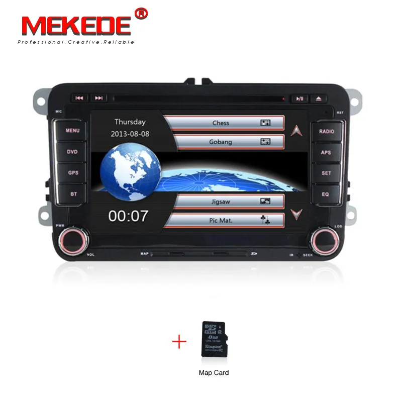 MEKEDE HD " 2 din автомобильный DVD для VW golf 4 golf 5 6 touran passat B6 sharan jetta caddy transporter t5 polo tiguan с gps картой - Цвет: CAR DVD