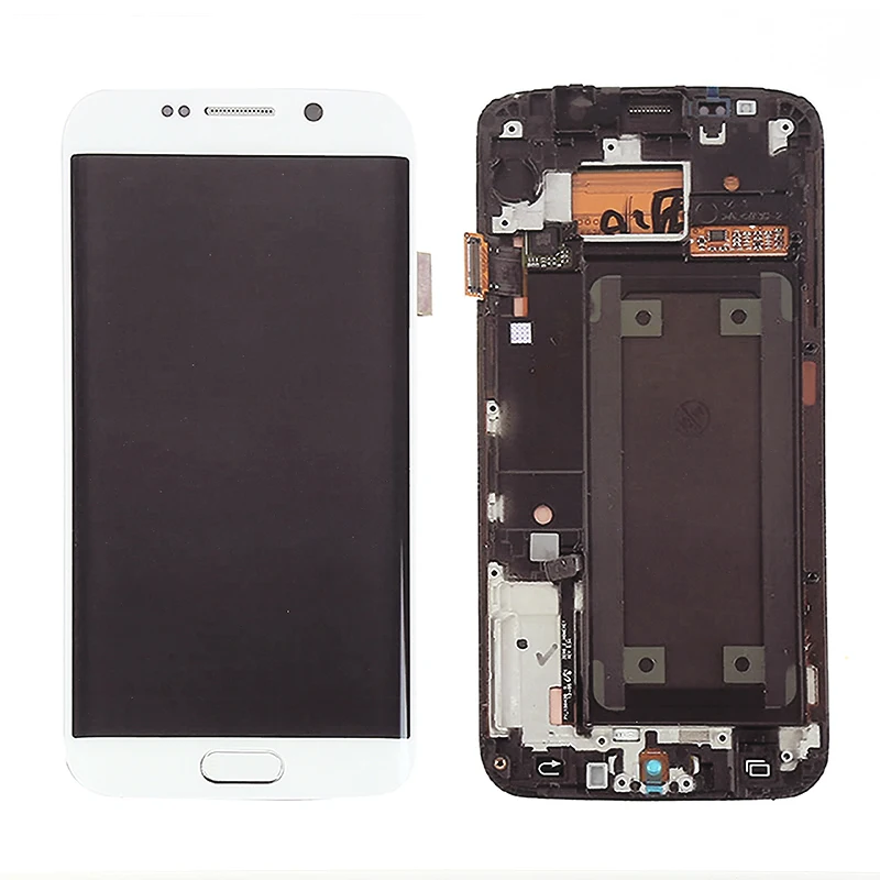 Экран для samsung S6 Edge ЖК-дисплей S6 Edge ЖК G925 G925F ЖК сенсорный экран дигитайзер для samsung S6 Edge рамка дисплея