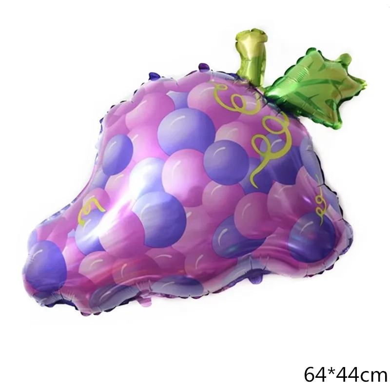 purple grape Новые фрукты овощи мультфильм арбуз/ананас/авокадо фольги воздушный шар День рождения декоративный шар для вечеринки мороженое прекрасные детские игрушки - Цвет: purple grape