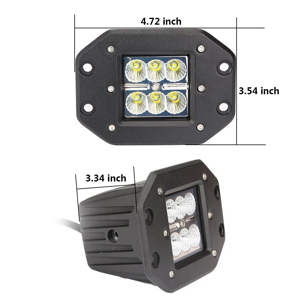 2 шт. 18 Вт Светодиодный светильник для вождения светодиодный s лампа бар