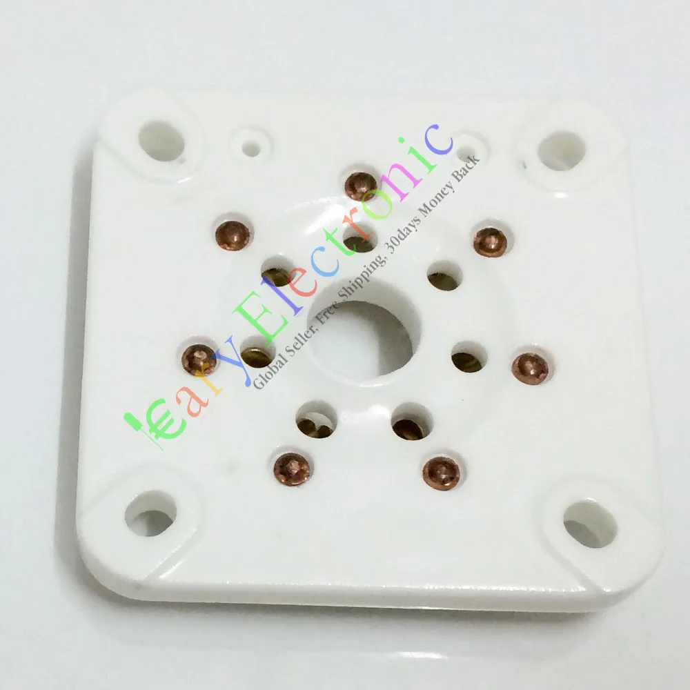 Wholesale and retail 8pc 7pin GOLD Ceramic vacuum tube socket valve 813 FU-13 4B27 5-125B 8001 amp free shipping |