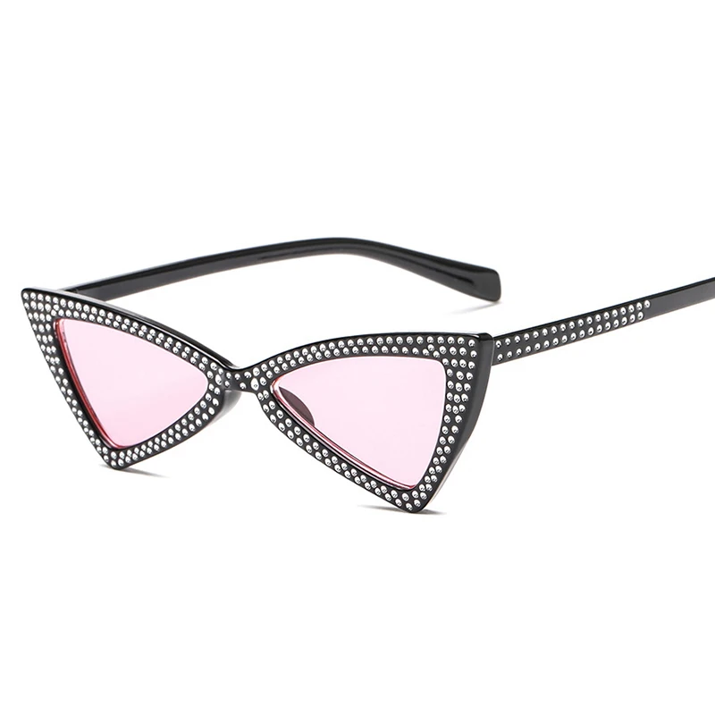Женские солнцезащитные очки кошачий глаз с кристаллами|oculos brand|brand cat eye sunglassescat
