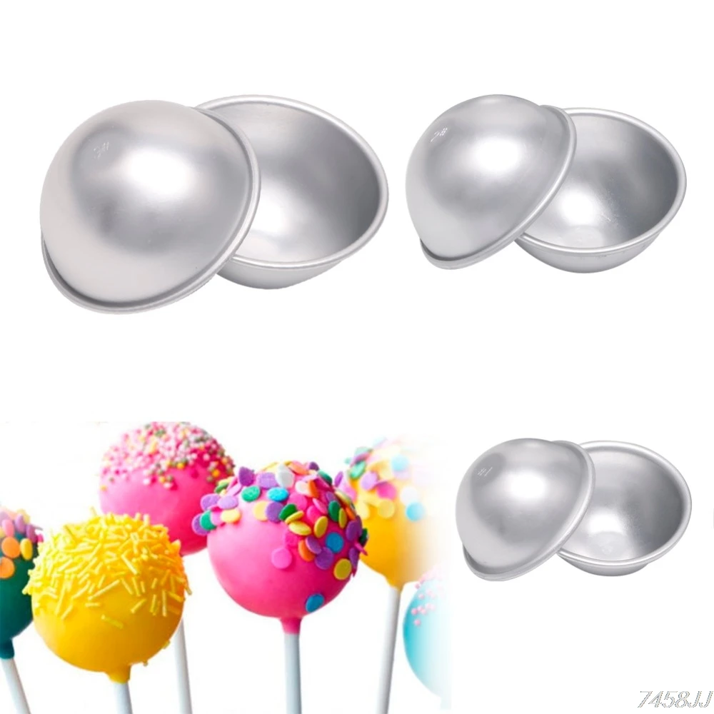 2 шт. полукруглые алюминиевые формы для ванной Сферическая форма выпечки тортов