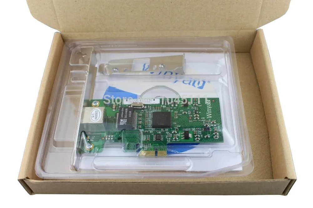 Сетевой адаптер Winyao WY573T PCI E X1 RJ45 Gigabit LAN Ethernet NIC для настольного компьютера intel82573 1000
