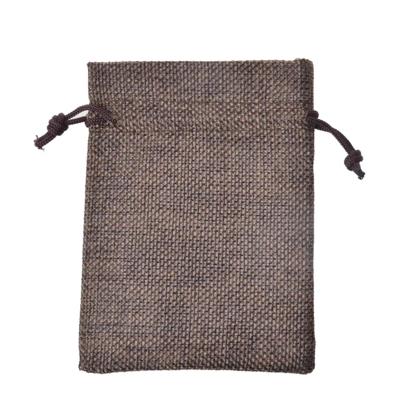 Lanwaylucky 9x12 см 50 шт./лот коричневый мини мешковины drawstring ювелирные изделия Упаковка