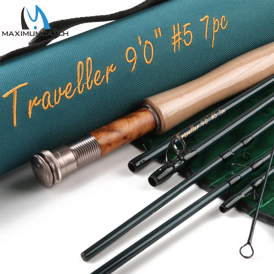 Комбинированный Fly Rod Maximumcatch из углеродного волокна 9 футов 5WT 7 шт. ALC 5/6WT WF5F Line