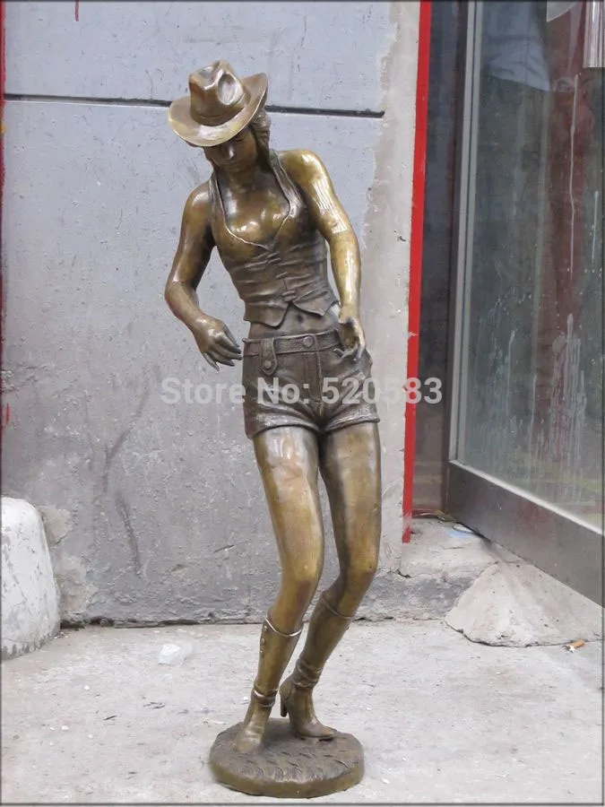 Быстрая 30 &quotЗападная ХУДОЖЕСТВЕННАЯ бронзовая скульптура сексуальная belle Beauty