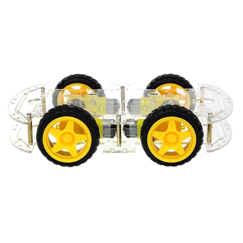 Двигатель умный робот шасси автомобиля DIY Kit Скорость кодировщик 4WD 4 колеса для