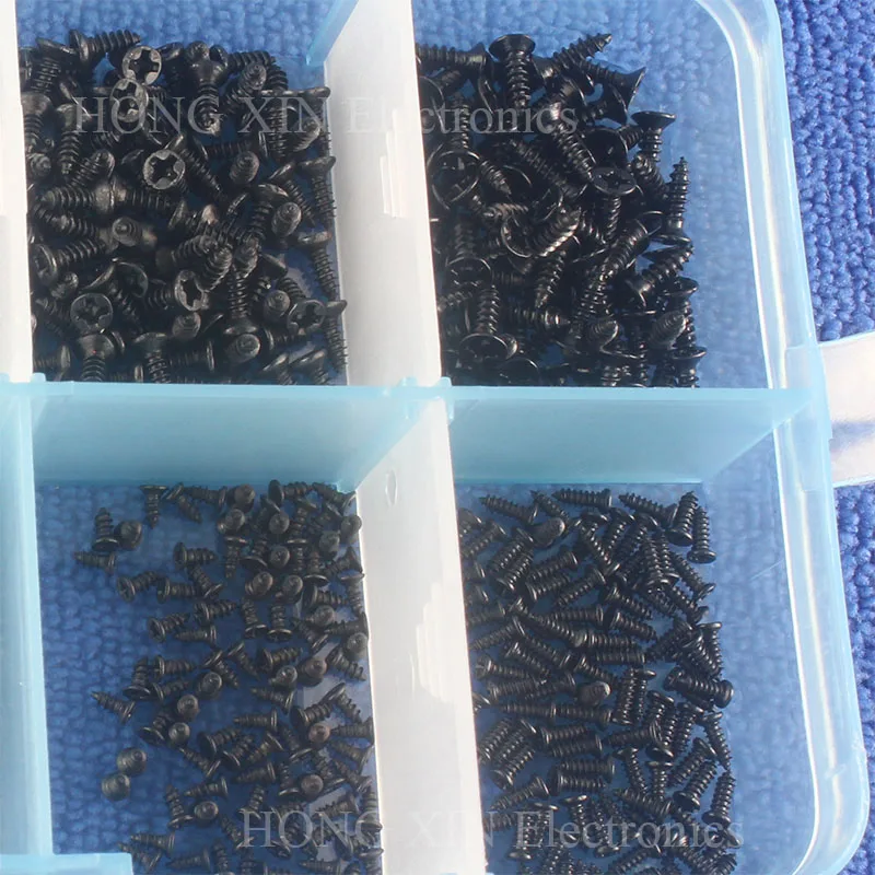 1000 шт./компл. M1 M1.2 M1.4 M1.7 Mix Phillips Micro шурупы плоская головка саморезы электронная