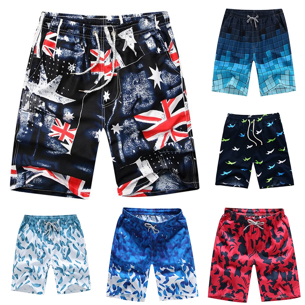 LASPERAL 2018 мужские шорты с принтом свободные Drawstring пляжные летние фитнес Boardshort