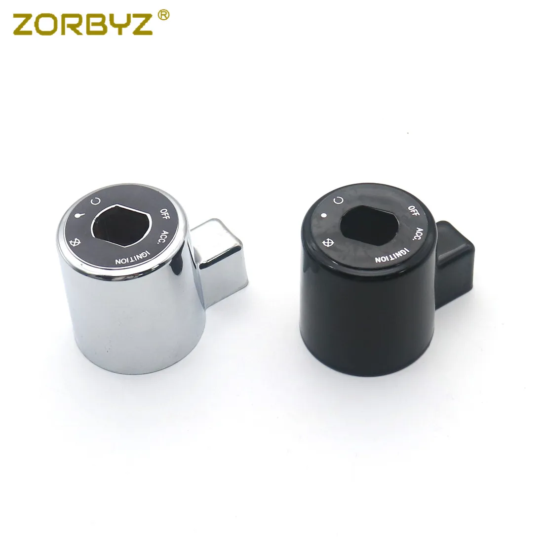 ZORBYZ мотоцикл хром/черный ABS переключатель управления зажиганием декоративная