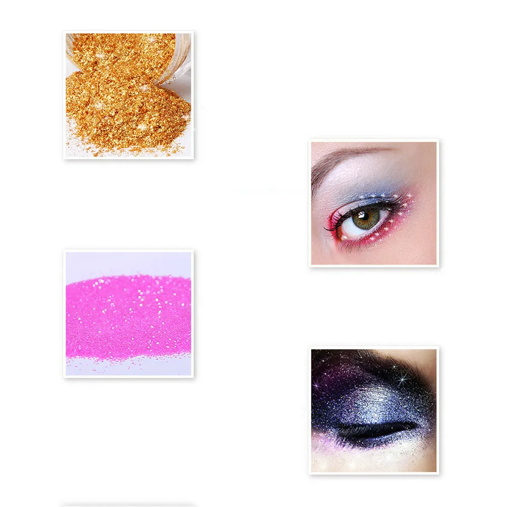 Блестящая косметическая пудра палитра теней для век жемчужные Металлические