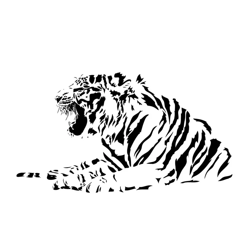 

Growling Tiger Wall Stickers Bedroom Living Room Vinyl Wall Mural Decal Removable Animal Home Decor
