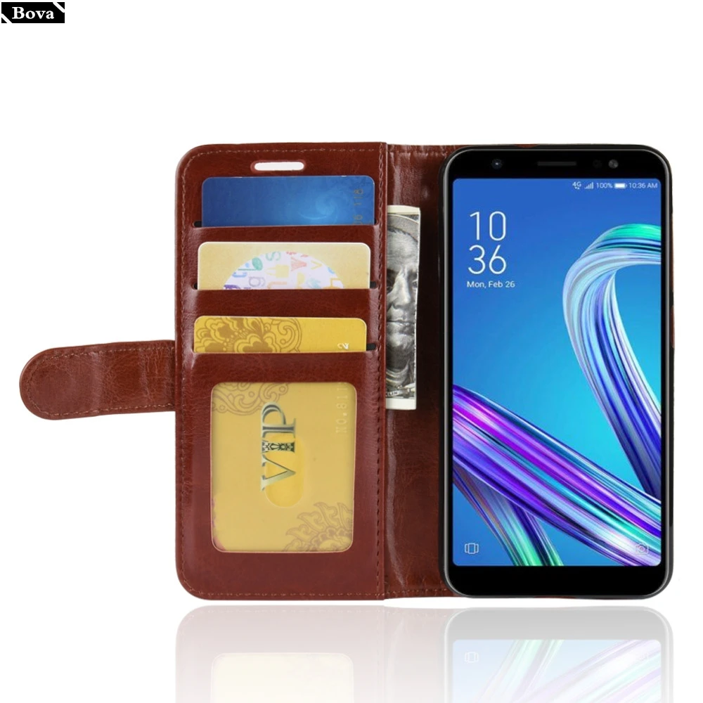 Чехол с держателем для карт ASUS Zenfone Max M1 ZB555KL защитная кобура чехол из
