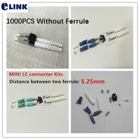 1000pcs lc mini duplex fiber connector kits sm mm om3 blue gray aqua 2 0mm ftth lc sx sm connector accessory parts factory elink