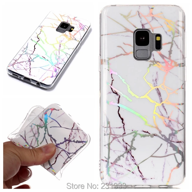 Мягкий чехол C ku из ТПУ с лазерным мрамором для Samsung Galaxy S9 PLUS S8 A8 2018 A6 J4 J6 note 8 S5 S6 EDGE S7