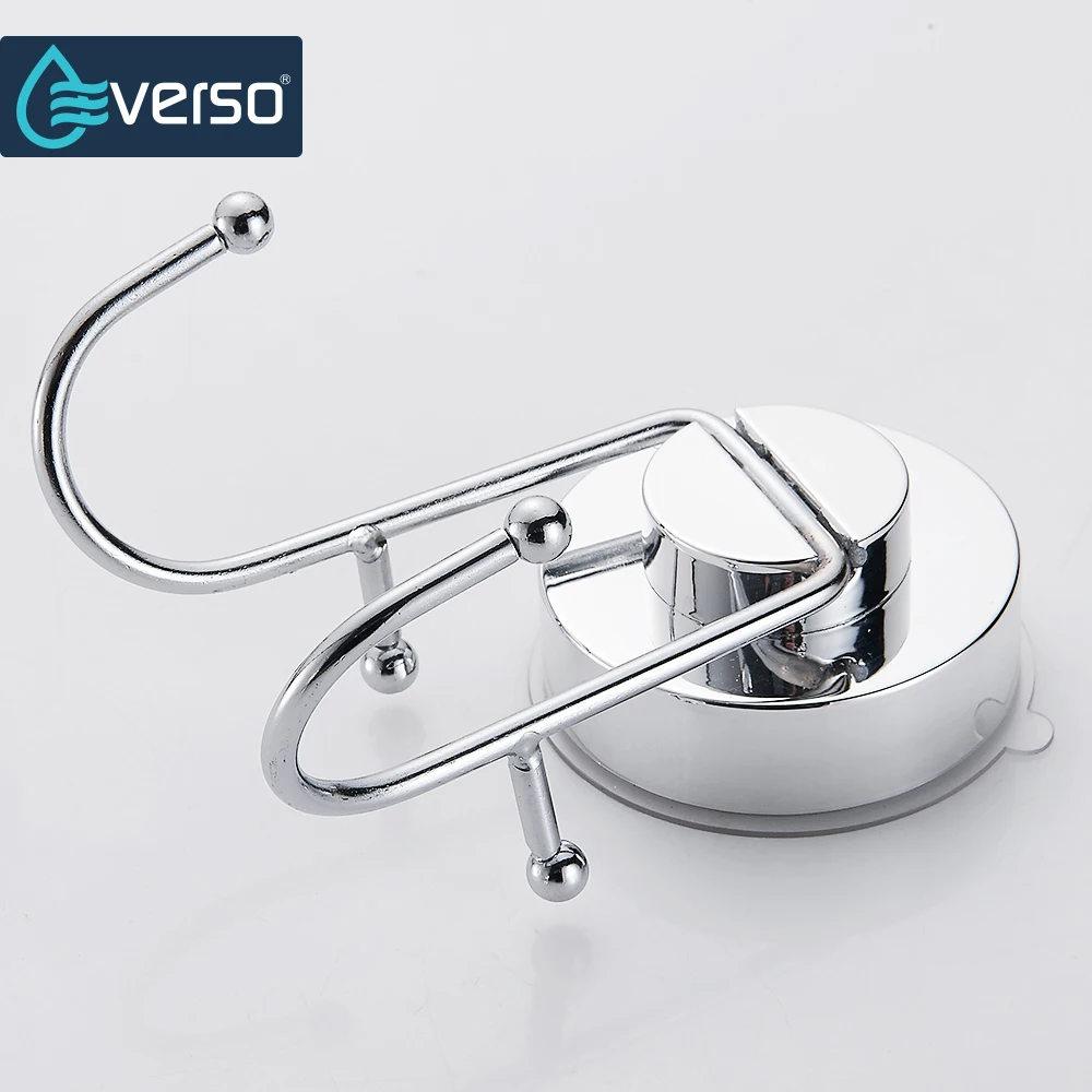 EVERSO нержавеющая сталь Съемная Вакуумная присоска поворотный двойной настенный крючок Ванная комната Кухня Держатель вешалка для полотенец халат