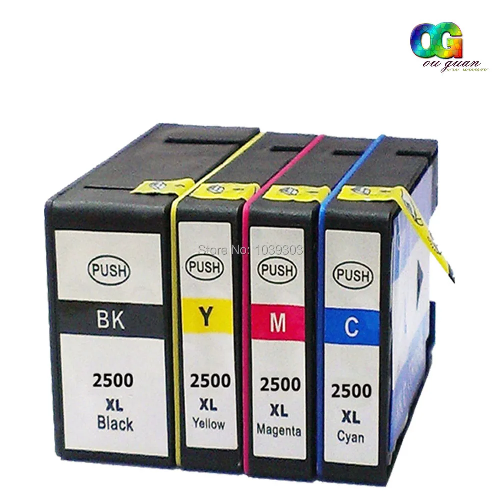 4PK совместимый PGI 2500 XL Чернильный Картридж BK / C M Y для струйного принтера Canon MAXIFY