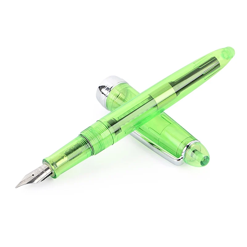 Jinhao 992 пластик Irautita авторучка Спираль Круглый прозрачный студент, школа, офис Канцелярские принадлежности Подарочные чернильные ручки высокое качество - Цвет: Clear Green