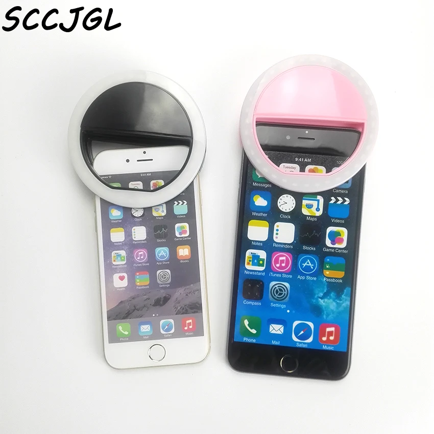 Светодиодная лампа для селфи с рыбками 3 уровня света фотосъемки кольцо