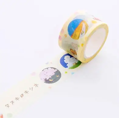 2 1 шт. Kawaii животные лиса кролик медведь собака Сакура клейкие ленты васи DIY Скрапбукинг наклейка этикетка Маскировочные ленты Канцелярские - Цвет: 2