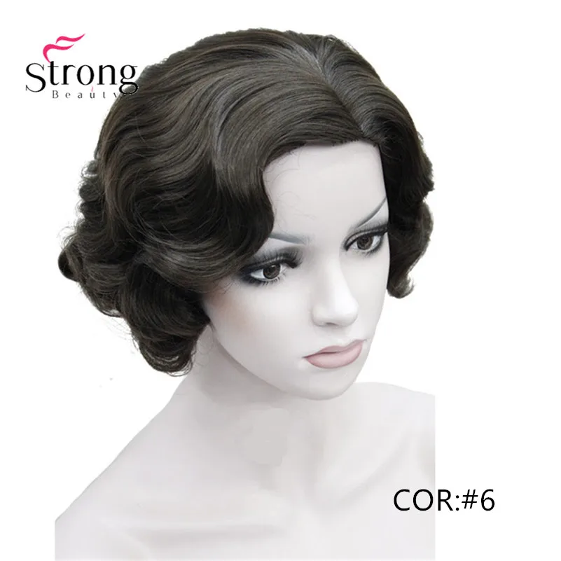 StrongBeauty волнистый парик из синтетических волос с коротким кожным верхом