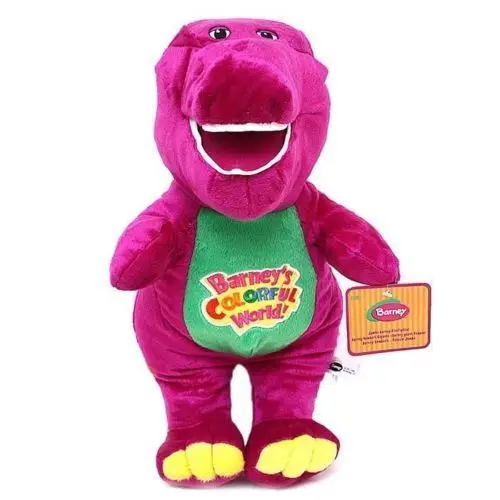 1PC 30CM SINGING BARNEY THE DINOSAUR SOFT BEAR KAWAII DOLL PLUSH KID BABY TALKING TOY ANIME GIRLFRIEND GIFT Brinquedos | Игрушки и хобби