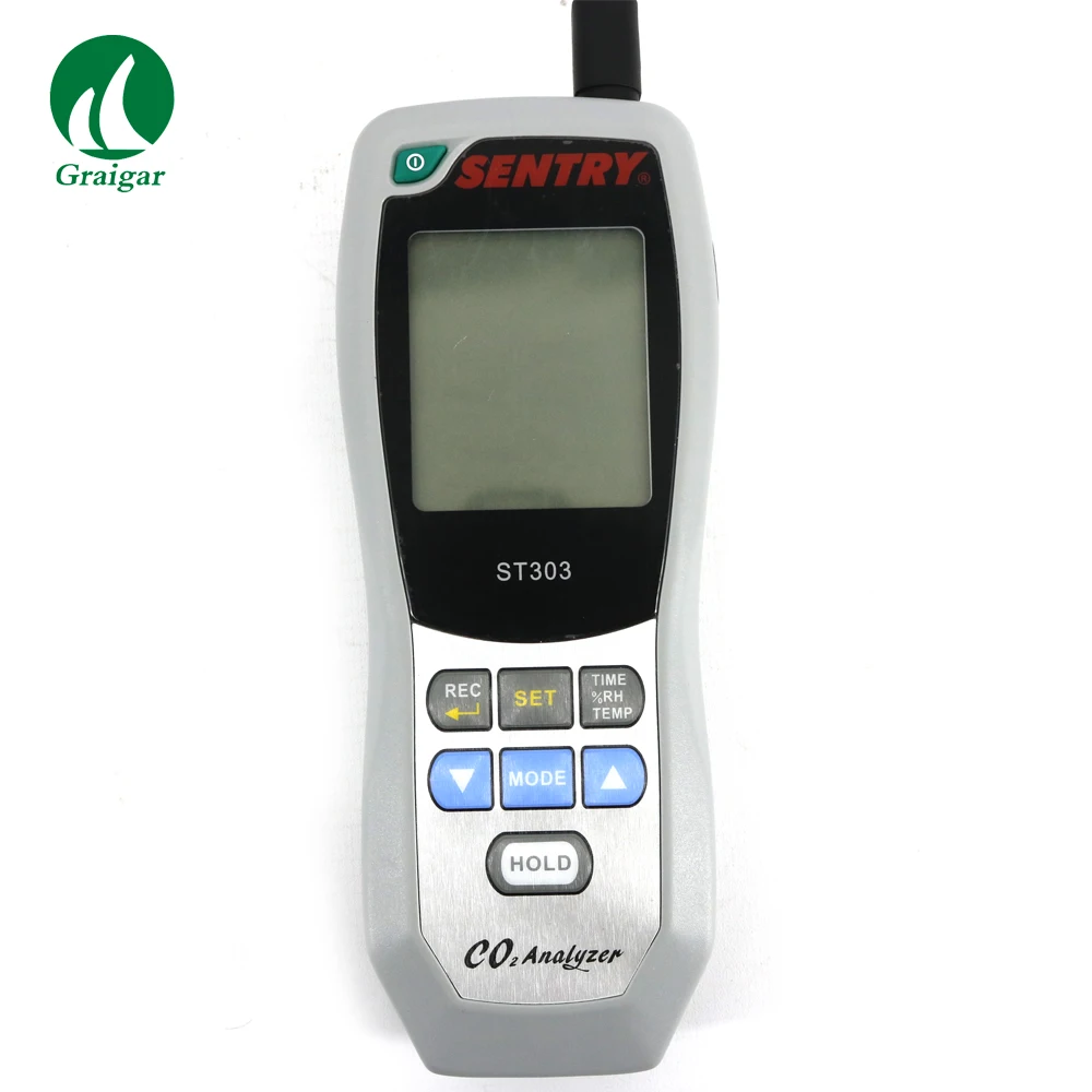 Цифровой детектор углекислого газа ST303 анализатор с большим двойным жк дисплеем