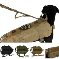 1000d molle tactical dog vest k9 military pet dog clothes harness airsoft paintball hunting training vest